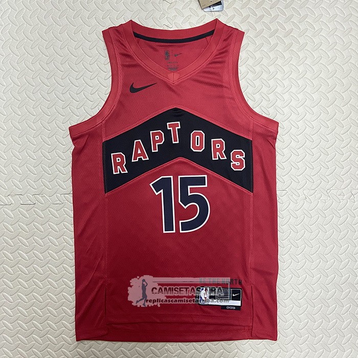 Camiseta Toronto Raptors Vince Carter NO 15 Icon 2022-23 Rojo